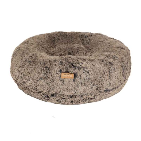 Hundebett Wolke® Zottel Schwarz-Beige
