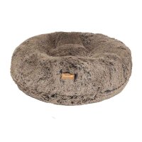 Hundebett Wolke® Zottel Schwarz-Beige