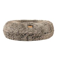 Hundebett Wolke® Zottel Schwarz-Beige