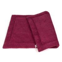 Wattierte Hundedecke Plaid Cord Merlot