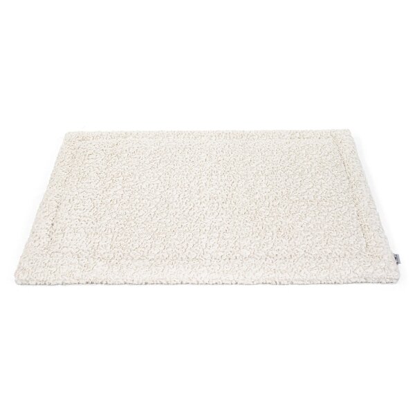 Wattierte Hundedecke Plaid Curly White